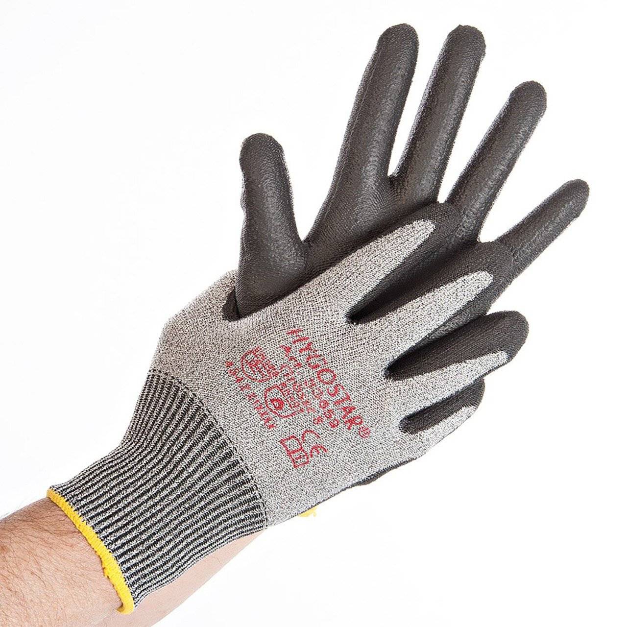 Hygostar Schnittschutz-Handschuh CUT SAFE PU-Beschichtung, grau, Größe S