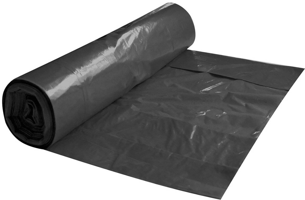 HygoClean Müllsäcke, 700+300*1250mm, 240l, schwarz aus LDPE, 10 Stück, auf Rolle, ca. 80my