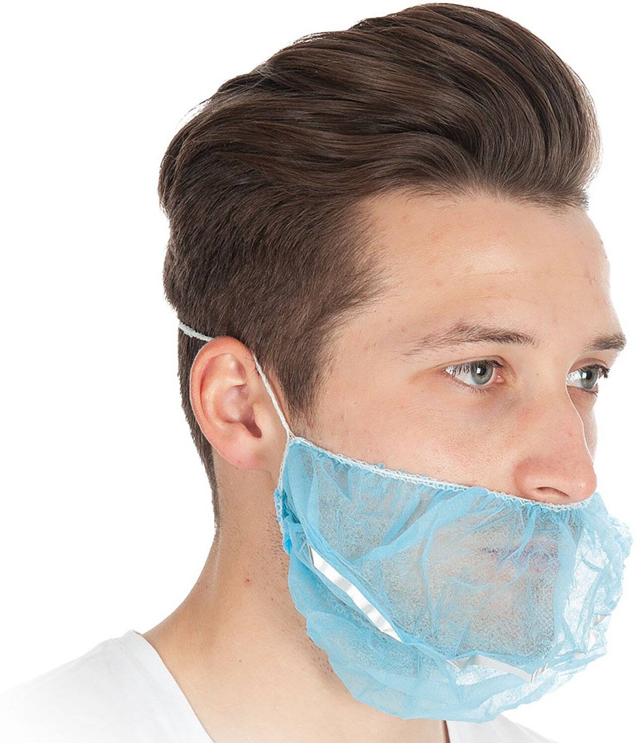 Hygostar Bartschutz PP, blau, 50x30cm, detektierbar
