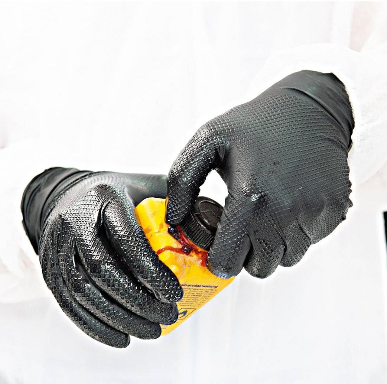 Hygostar Nitrilhandschuh POWER GRIP, schwarz, Größe S, puderfrei