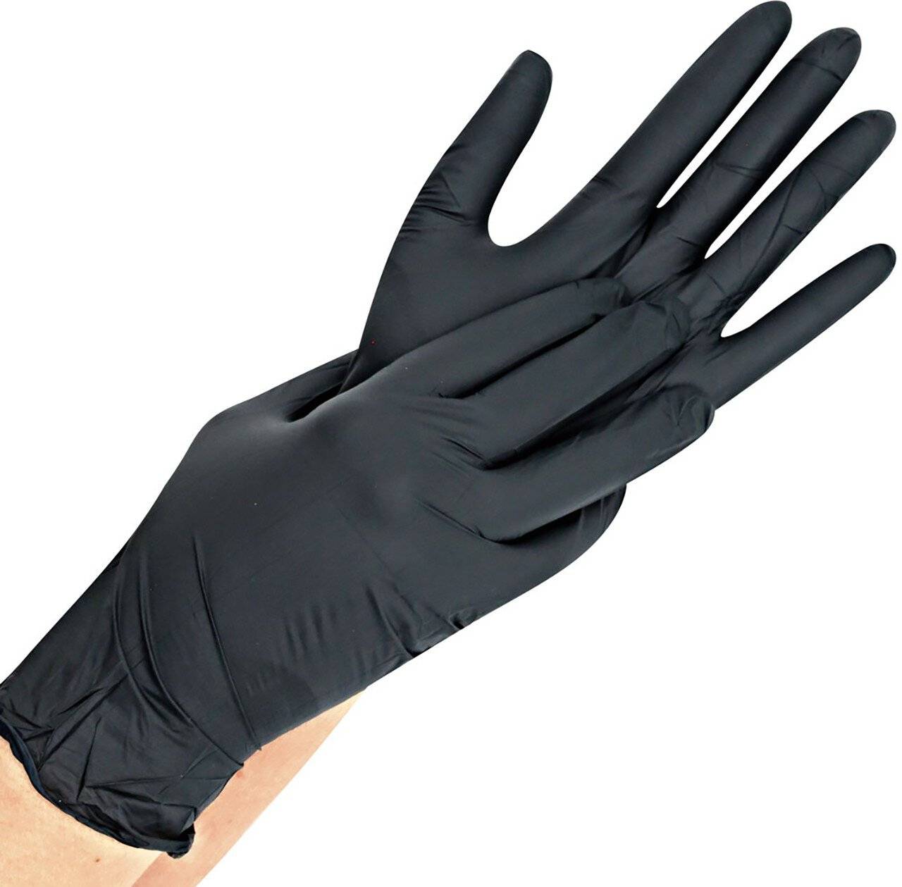 Hygostar Nitrilhandschuh SAFE LIGHT, schwarz, Größe XS, puderfrei