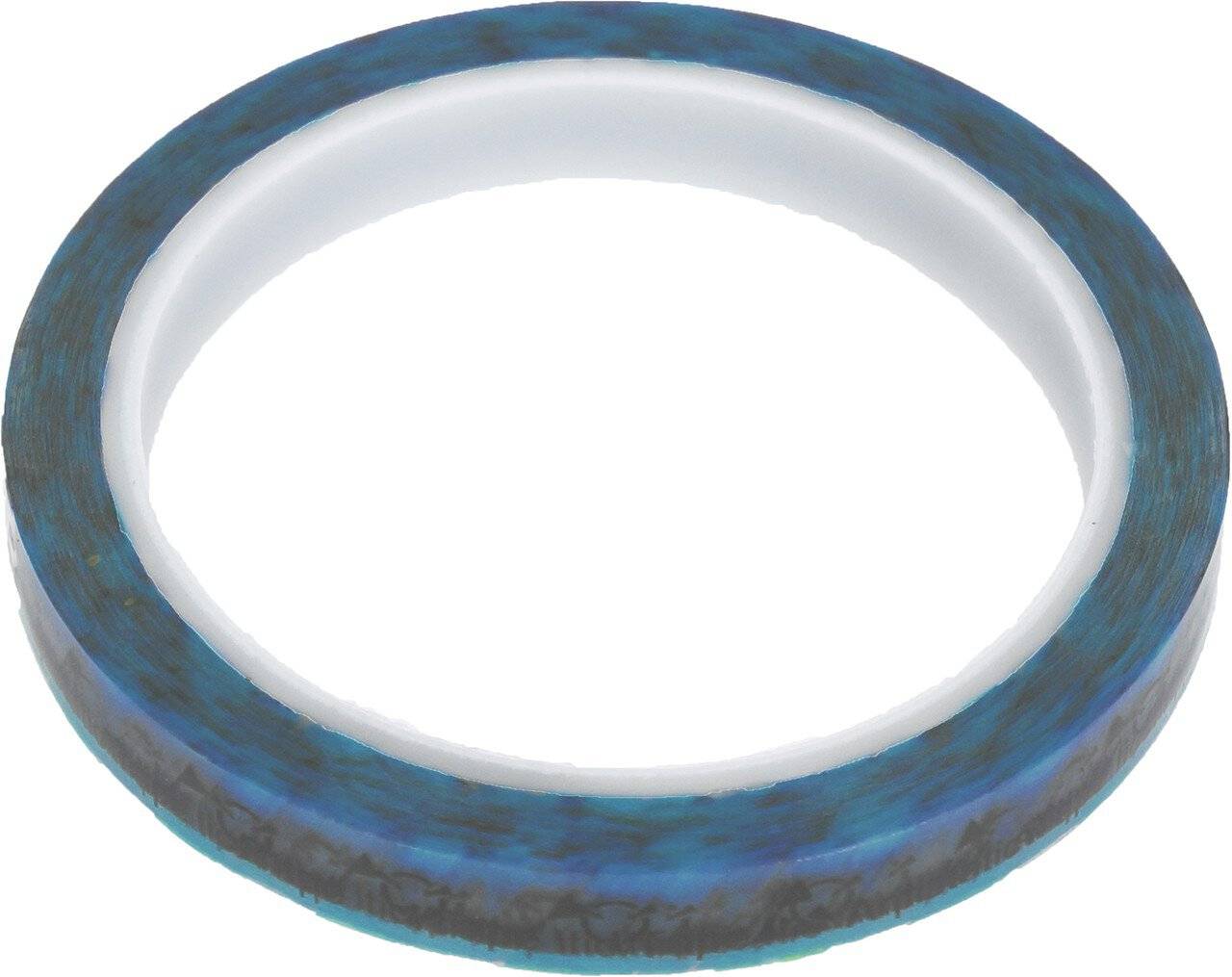 ESD-Klebeband mit ESD-Warnsymbol, transparent/hellblau, 12mm, 36m