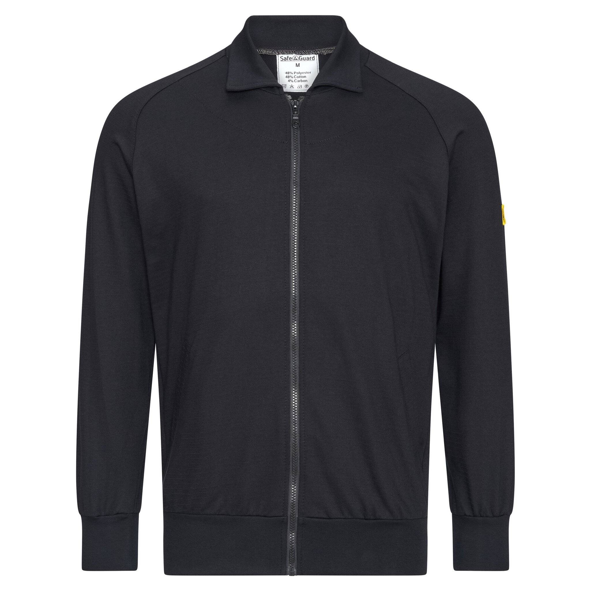 ESD-Sweatjacke mit Zip, 260g/m², schwarz, 3XS