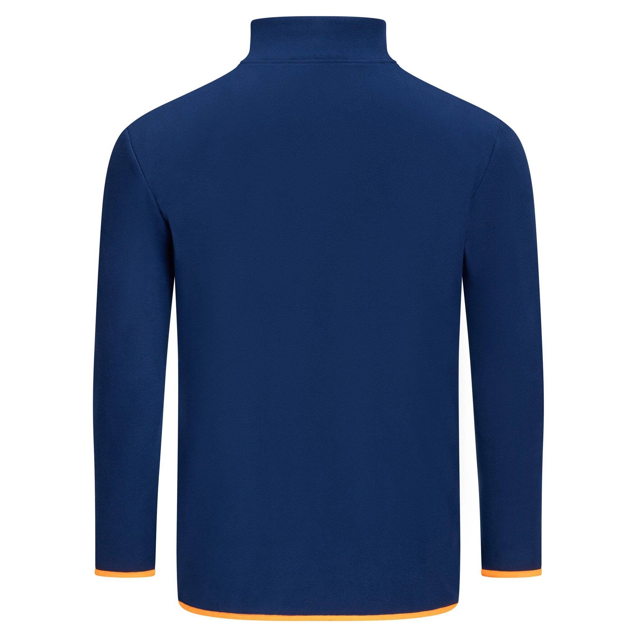 ESD-Fleecejacke mit langem Zip, unisex, marineblau/orange, M