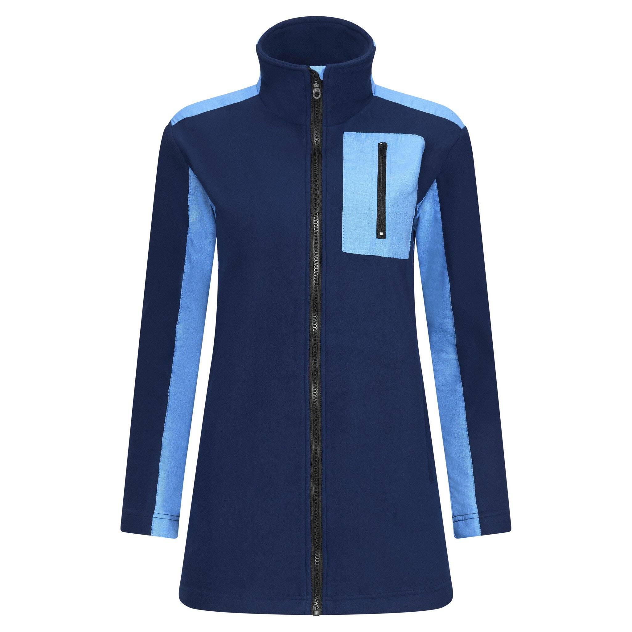 ESD-Fleecejacke mit langem Zip, unisex, marineblau/lichtblau, XS