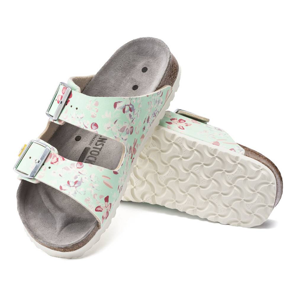 Birkenstock ESD-Sandale Arizona, Größe 36, Flower Field Rose, schmal