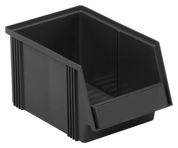 ESD-Sichtlagerkasten, 186x300x156 mm, schwarz