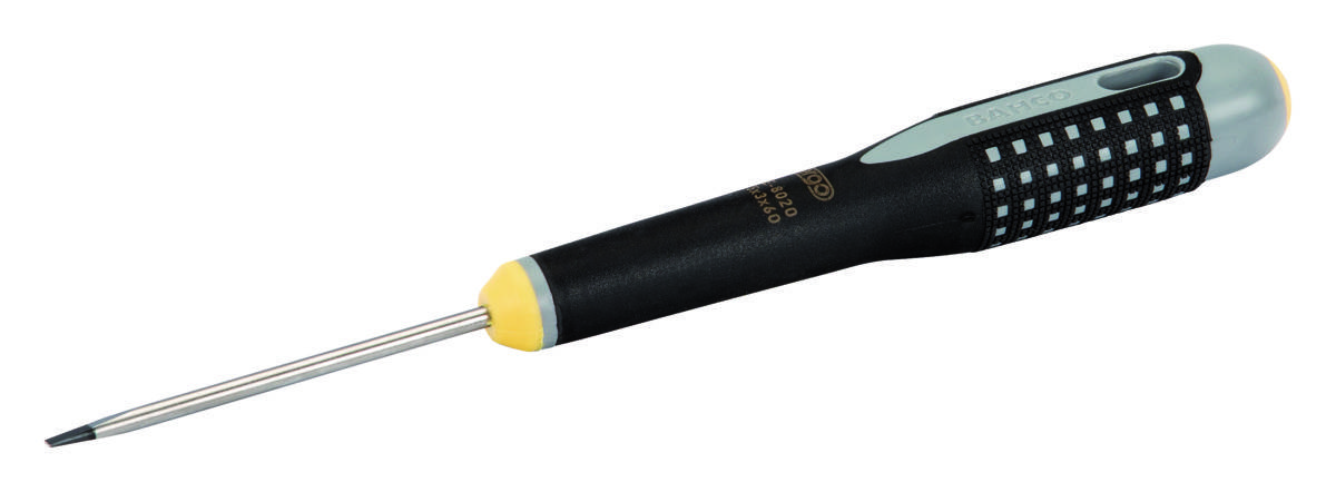 ERGO™ Schraubendreher für Schlitzschrauben, gerade, mit 3-Komponenten-Griff, 1 mm × 5,5 mm × 150 mm