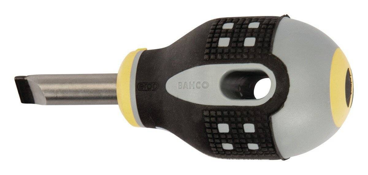 ERGO™ Schraubendreher für Schlitzschrauben, gerade, mit kurzem Gummigriff, 0,6 mm x 3,5 mm x 25 mm