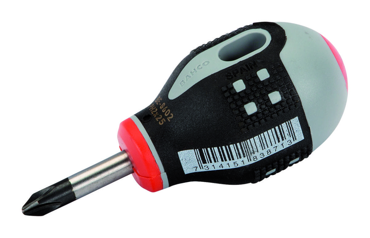 ERGO™ Phillips-Schraubendreher mit kurzem 3-Komponenten-Griff, PH1 × 25 mm