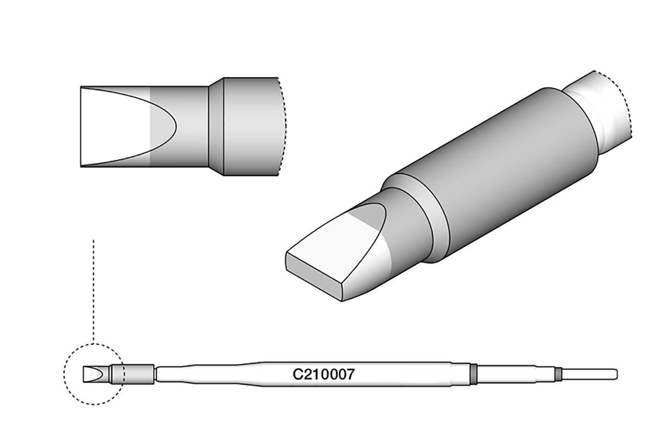 Lötspitze für T210-A / T210-NA, meißelförmig, gerade, C210007