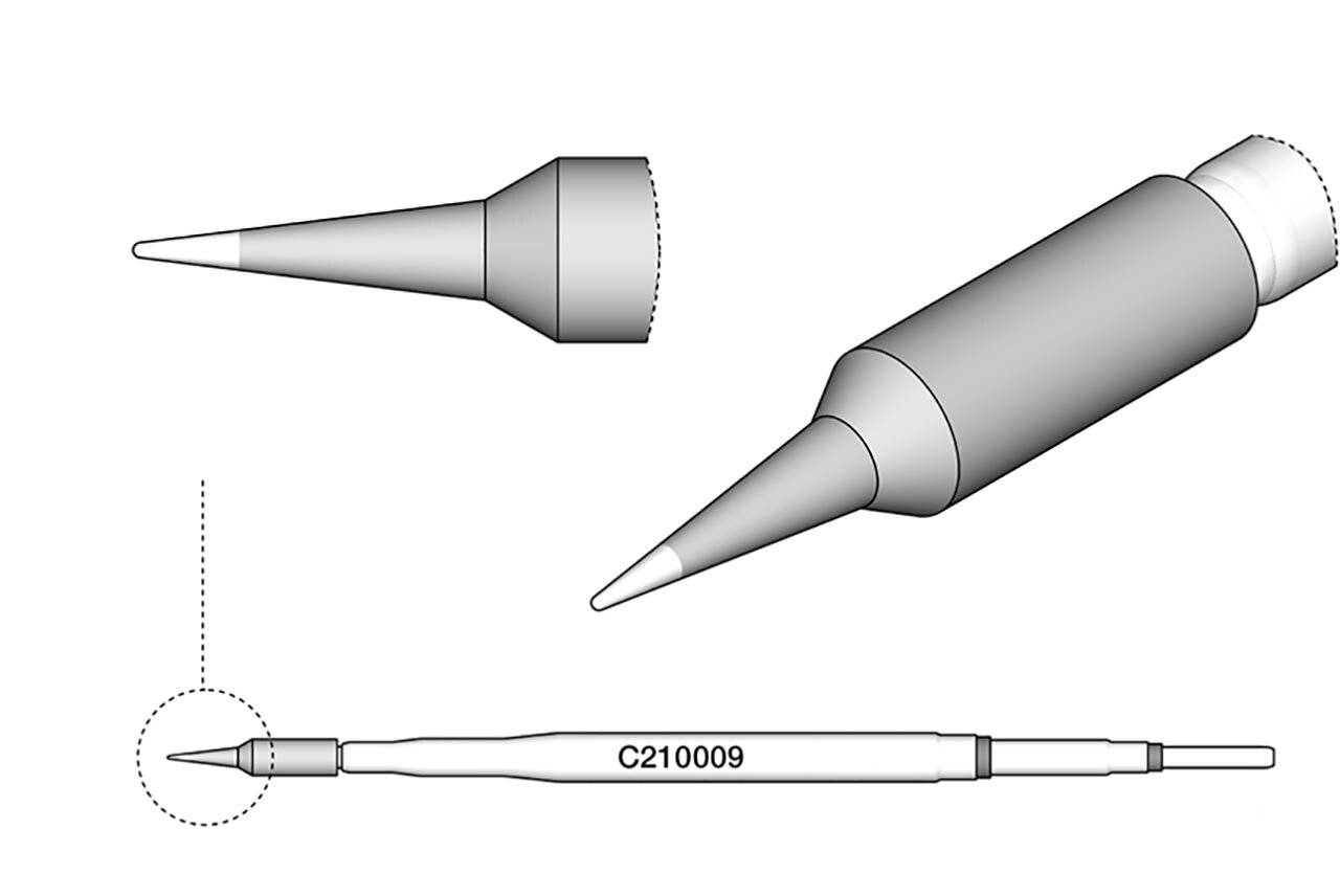 Lötspitze für T210-A / T210-NA, schlank, spitz, C210009