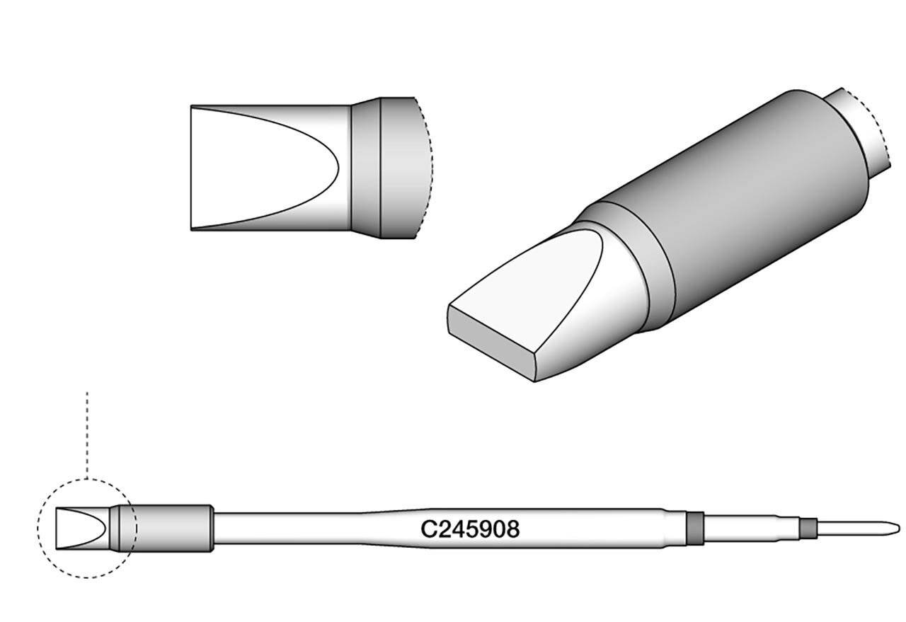 Lötspitze meißelförmig, 4,8 x 1,5 mm, C245908
