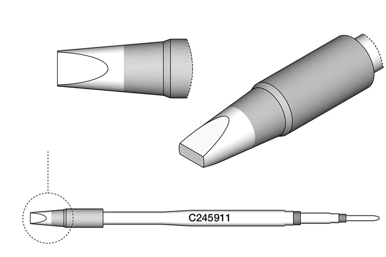 Lötspitze meißelförmig, 3,2 x 1,2 mm, C245911