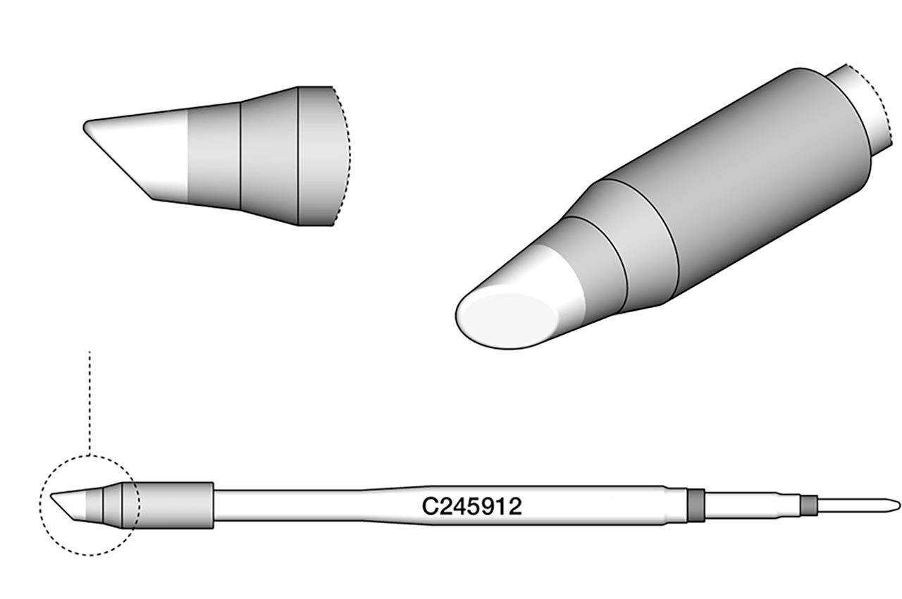Lötspitze abgeschrägt, D: 3 mm, C245912