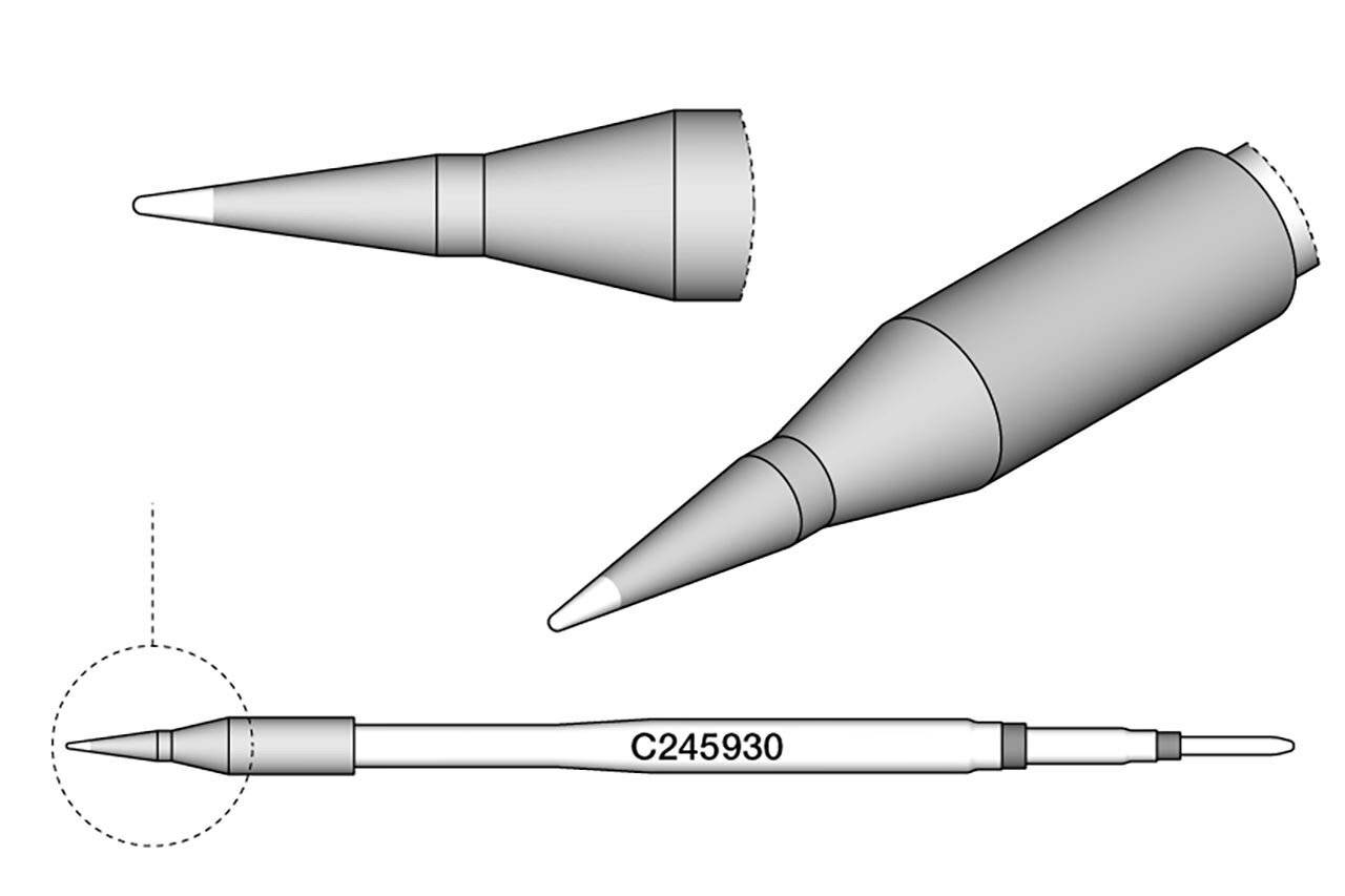 Lötspitze konisch, D: 0,5 mm, C245930