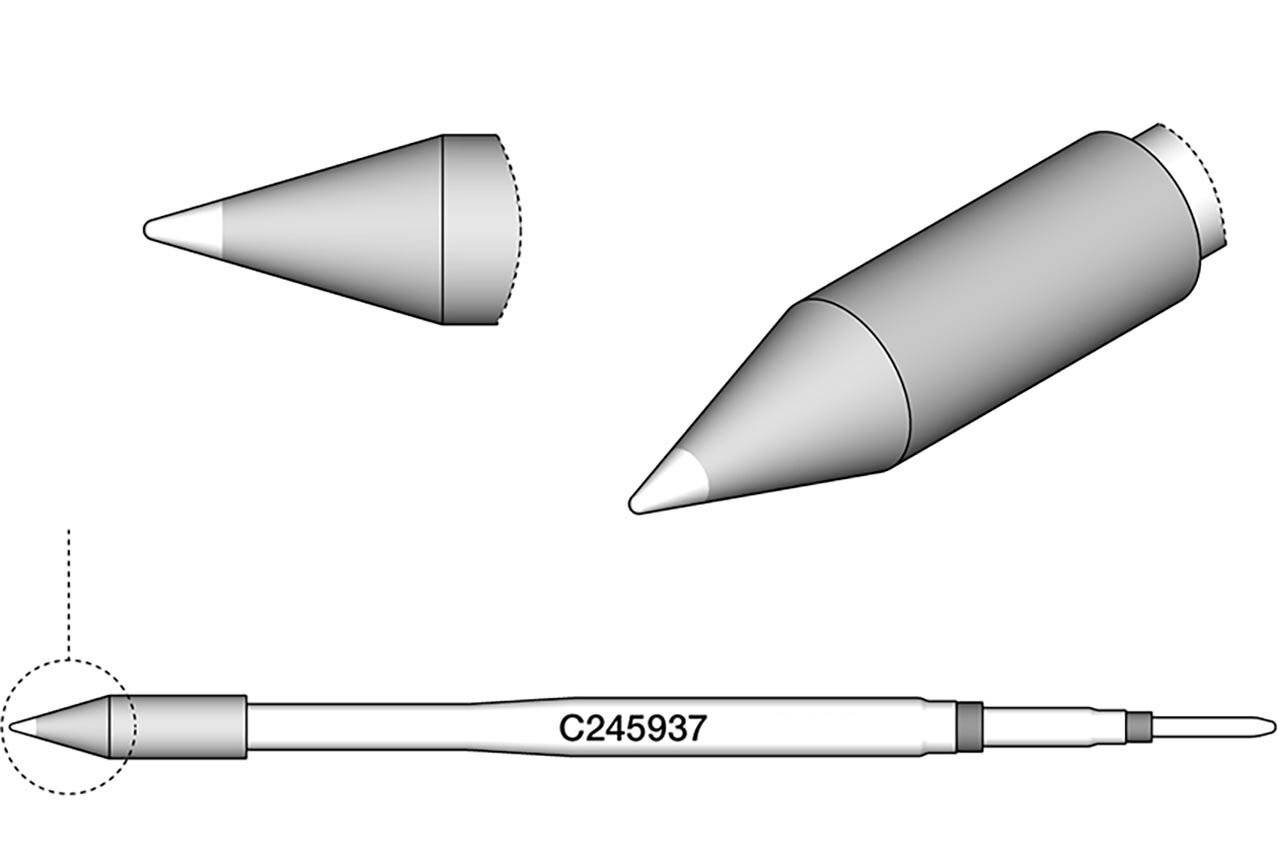 Lötspitze konisch, D: 0,6 mm, C245937