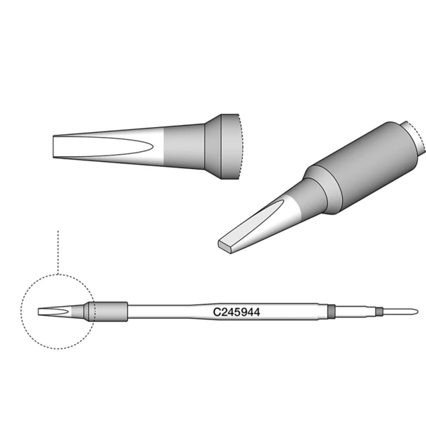 Lötspitze meißelförmig, 1,8 x 0,8 mm, C245944 Lötspitze meißelförmig, 1,8 x 0,8 mm, C245944