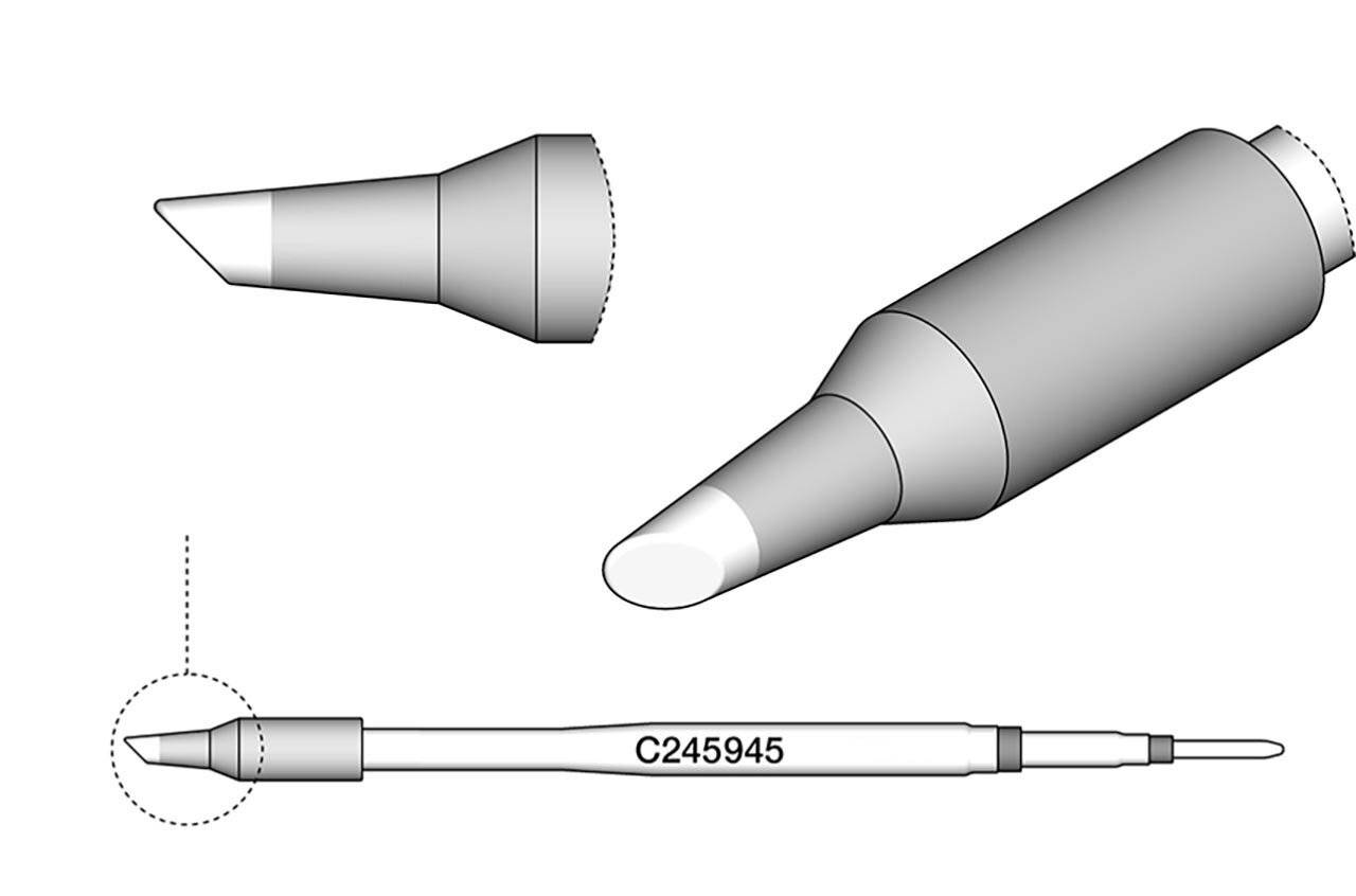 Lötspitze abgeschrägt, D: 2,2 mm, C245945