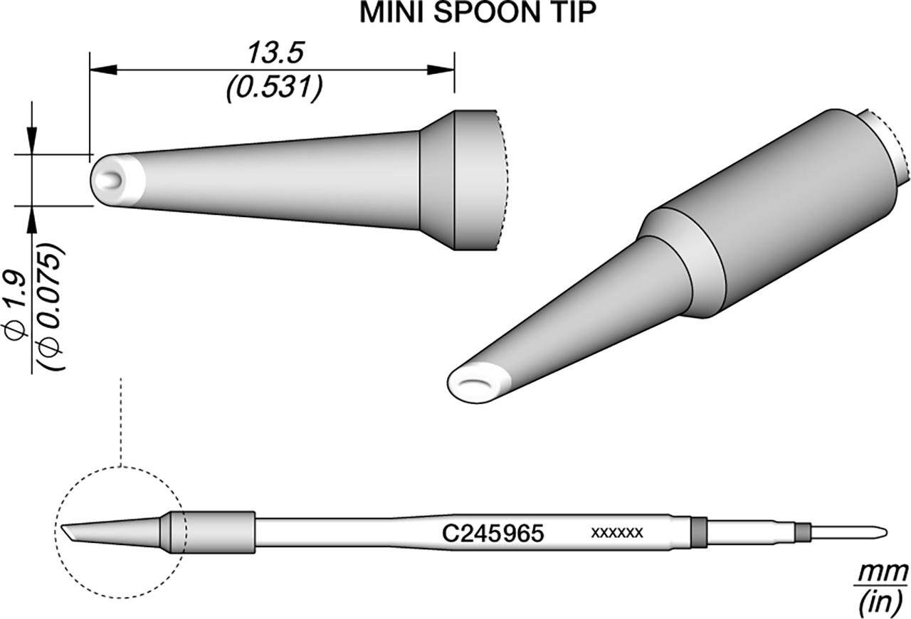 Lötspitze löffelförmig, D: 1,9 mm, C245965