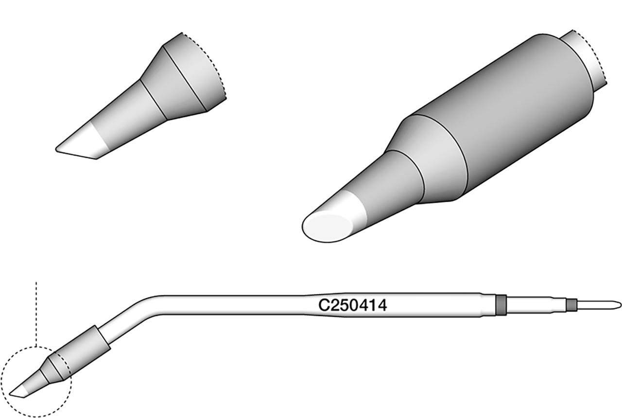 Lötspitze abgeschrägt, D: 2,2 mm, C250414