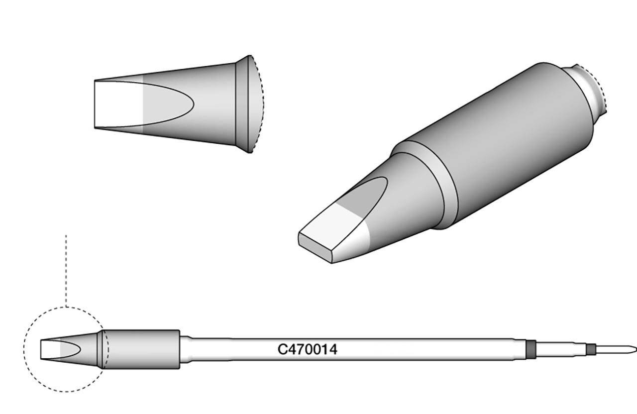 Lötspitze meißelförmig, 4 x 1,3 mm, C470014