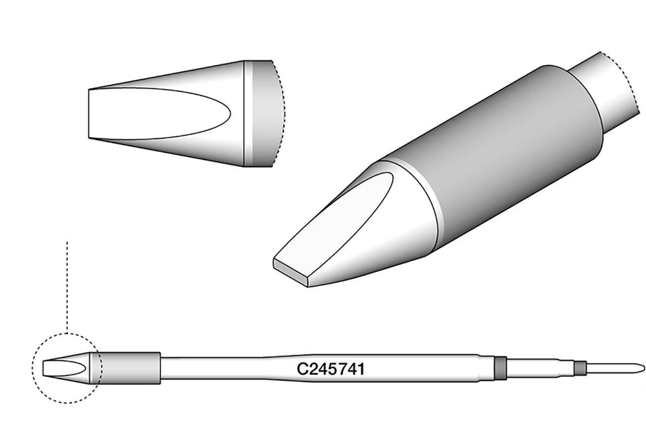 Lötspitze meißelförmig, 2,4 x 0,6 mm, C245741