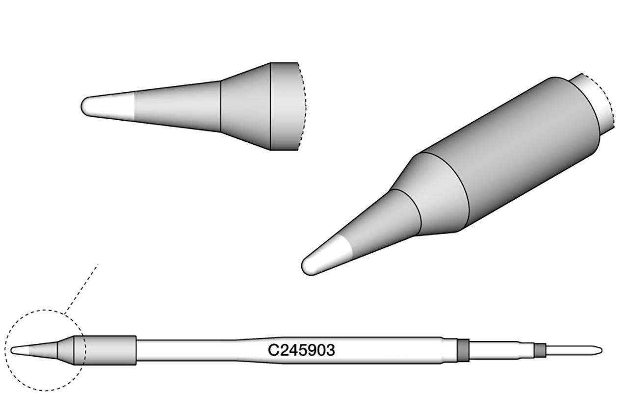 Lötspitze konisch, D: 1,2 mm, C245903