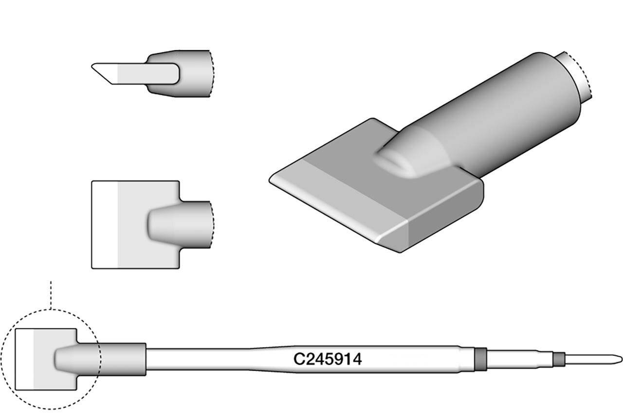 Lötspitze klingenförmig, Breite 10 mm, C245914