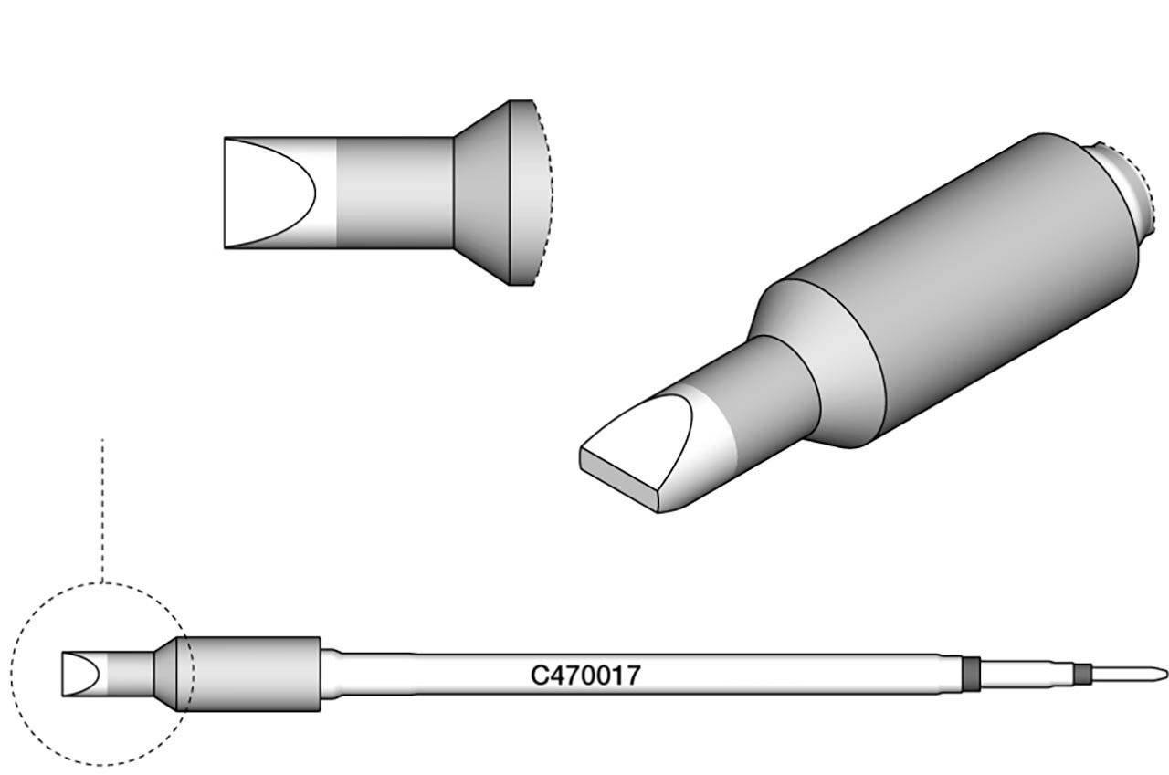 Lötspitze meißelförmig, 5 x 1,2 mm, C470017