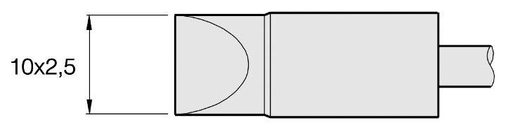 Lötspitze meißelförmig, 10 x 2,5 mm, C470006