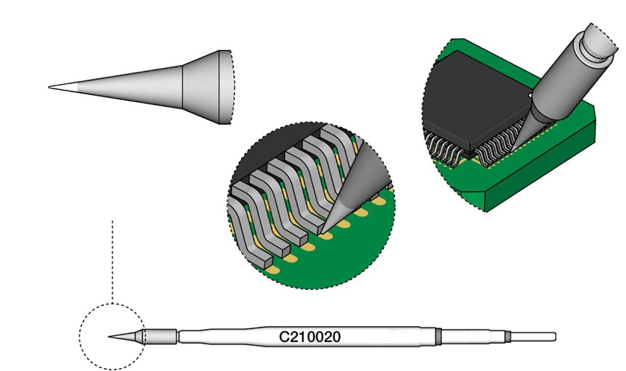 Lötspitze für T210-A / T210-NA, spitz, gerade, C210020