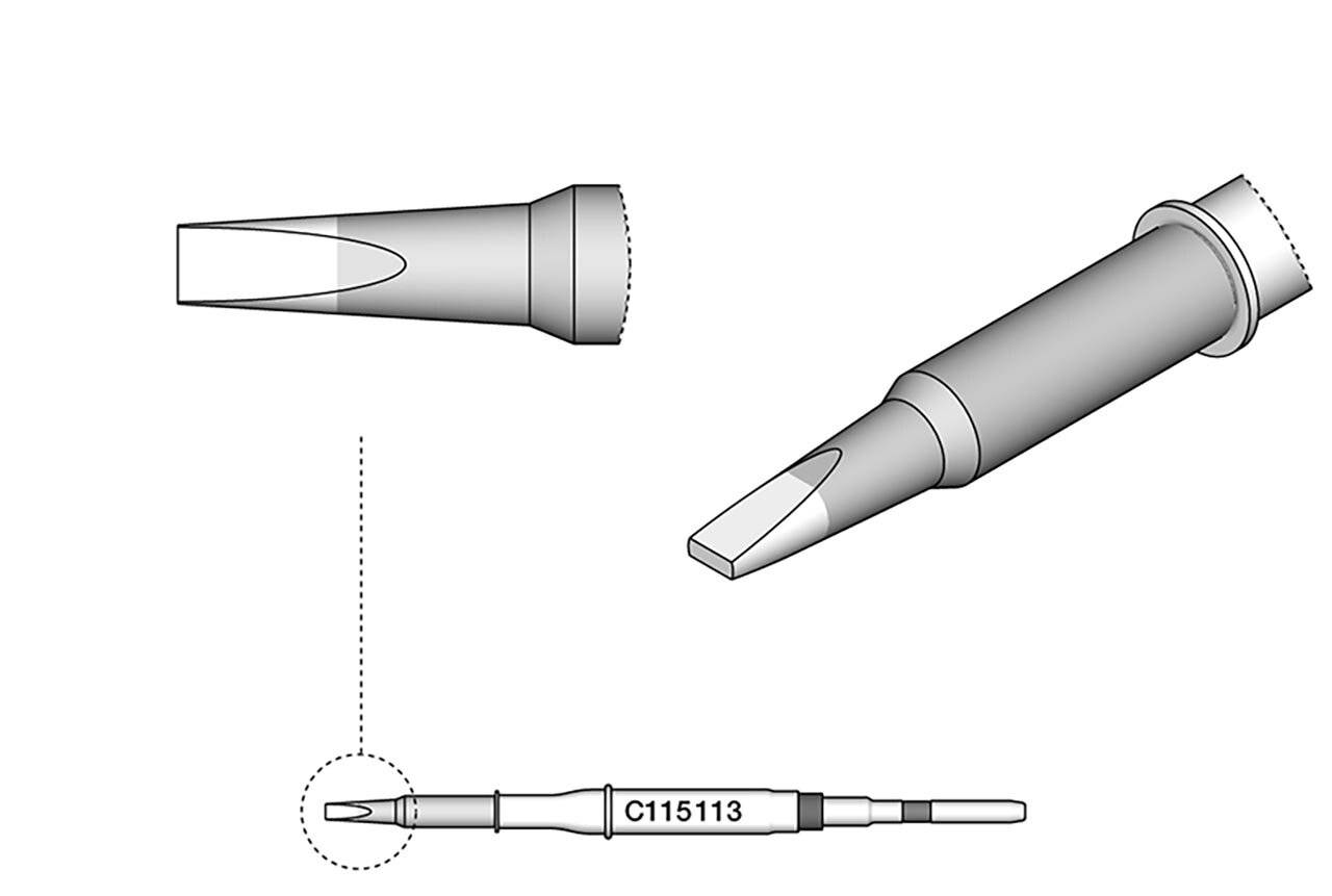 Lötspitze meißelförmig, 1 x 0,3 mm, C115113