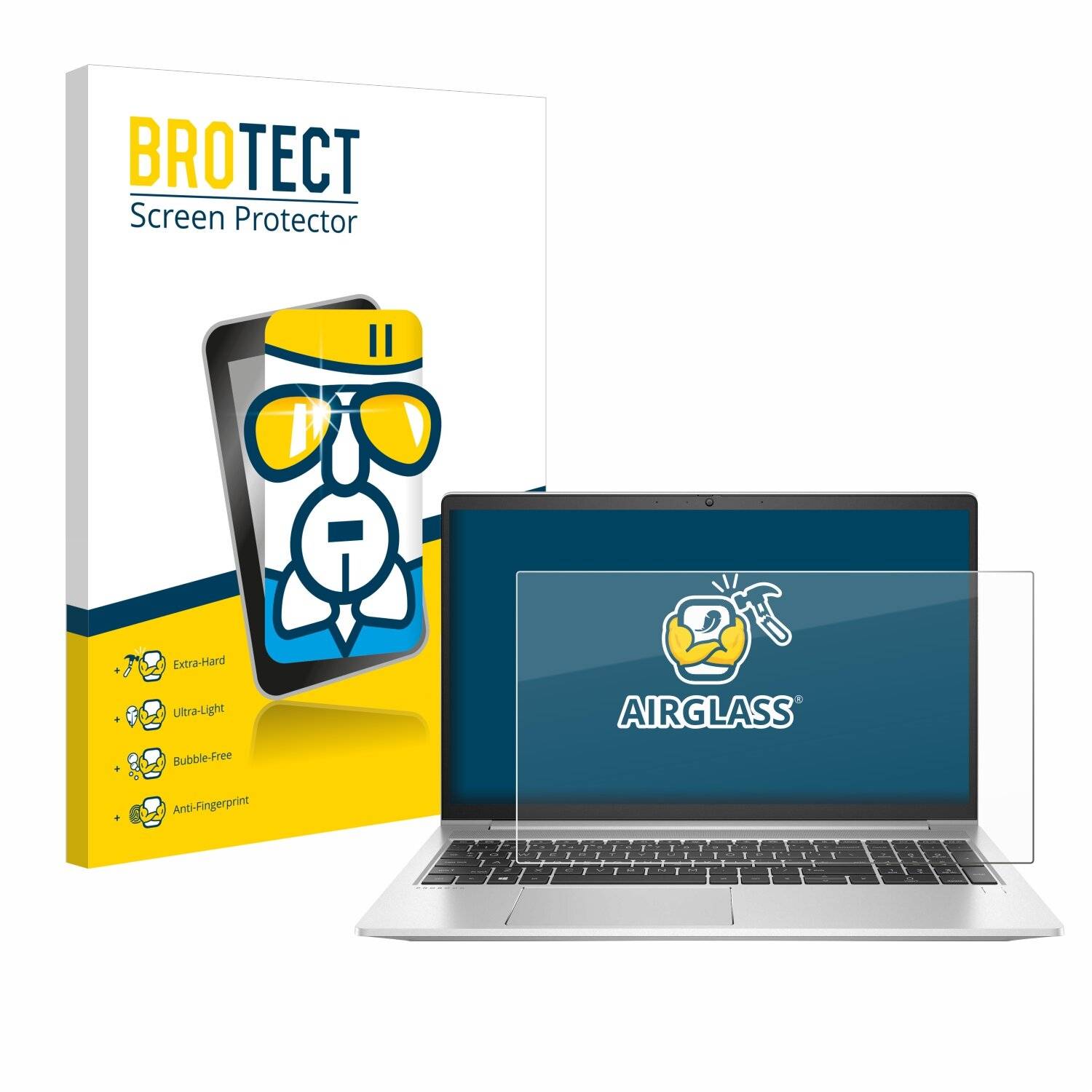 BROTECT AirGlass Glas Panzer-Folie für HP ProBook 450 G9 -