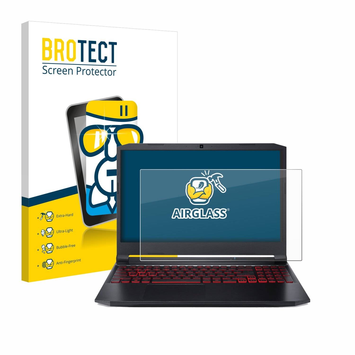 BROTECT AirGlass Glas Panzer-Folie für Acer Nitro 5 Gaming 15,6 -