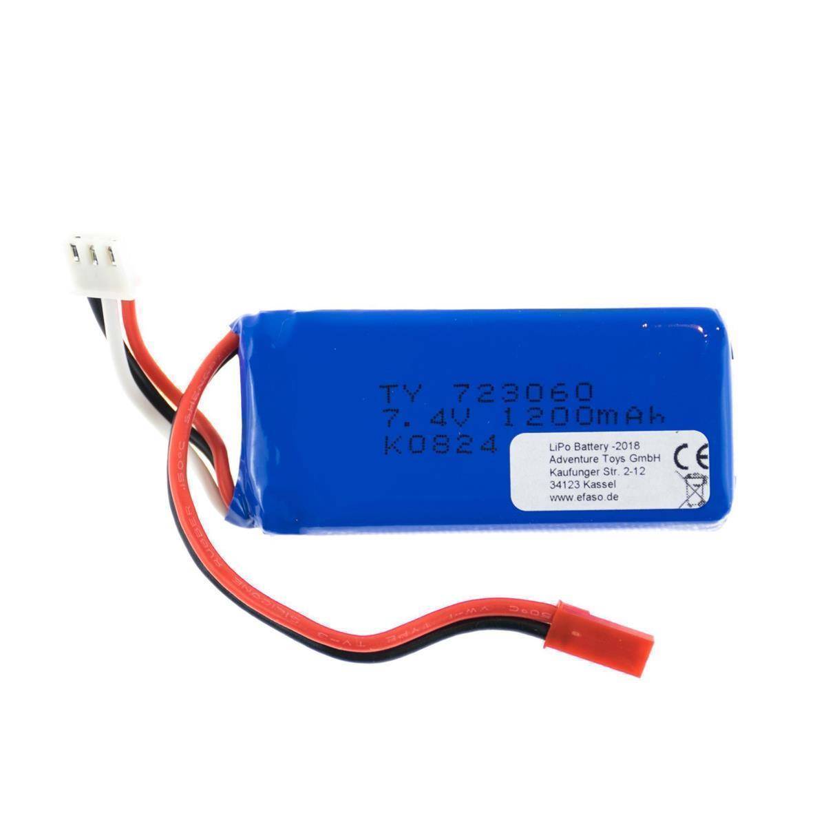 Akku 7,4V / 1200 mAh / Li-Po / JST Stecker / V353, V666 V912