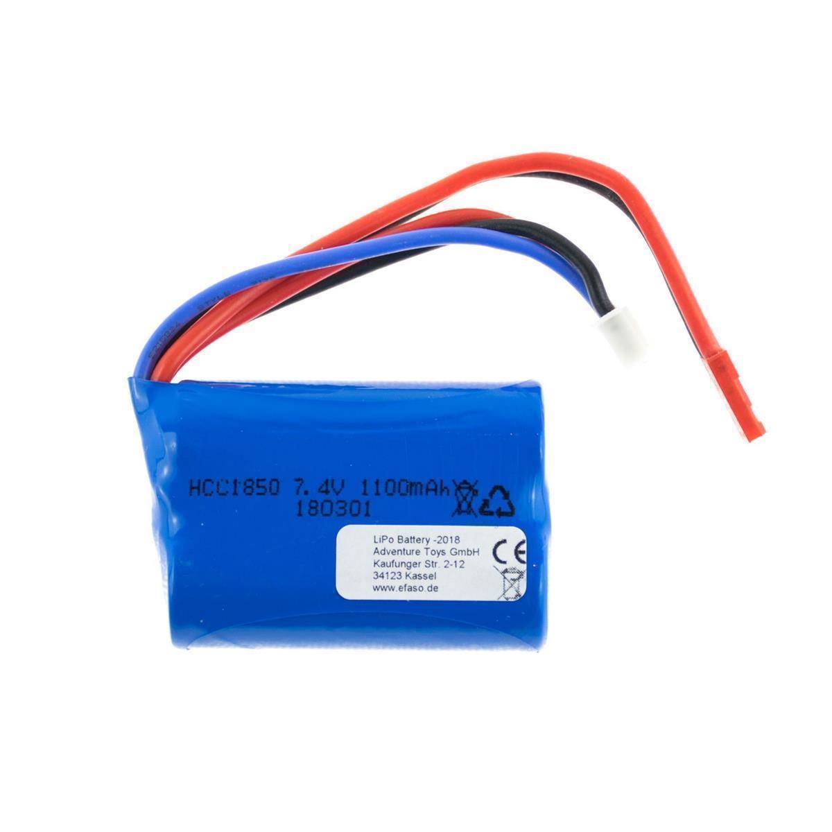 Akku 7,4V / 1100 mAh / Li-Po / JST Stecker / FX52, FX066, Amewi Beluga 240