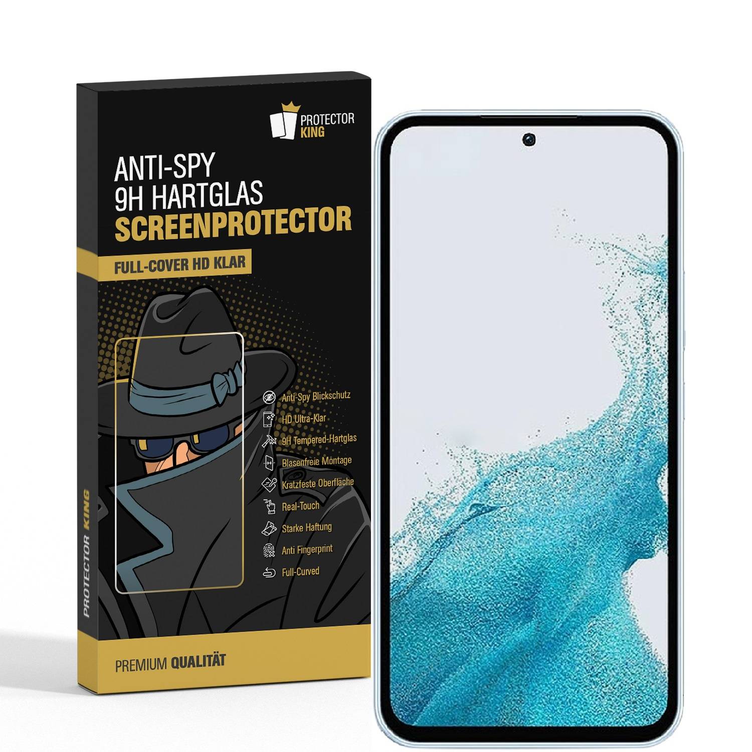 1x Blickschutz 9H Panzerhartglas für Samsung Galaxy A54 5G Anti-Spion Displayschutz Panzerfolie Schutzfolie echtes Tempered Panzerglas Schutzglas