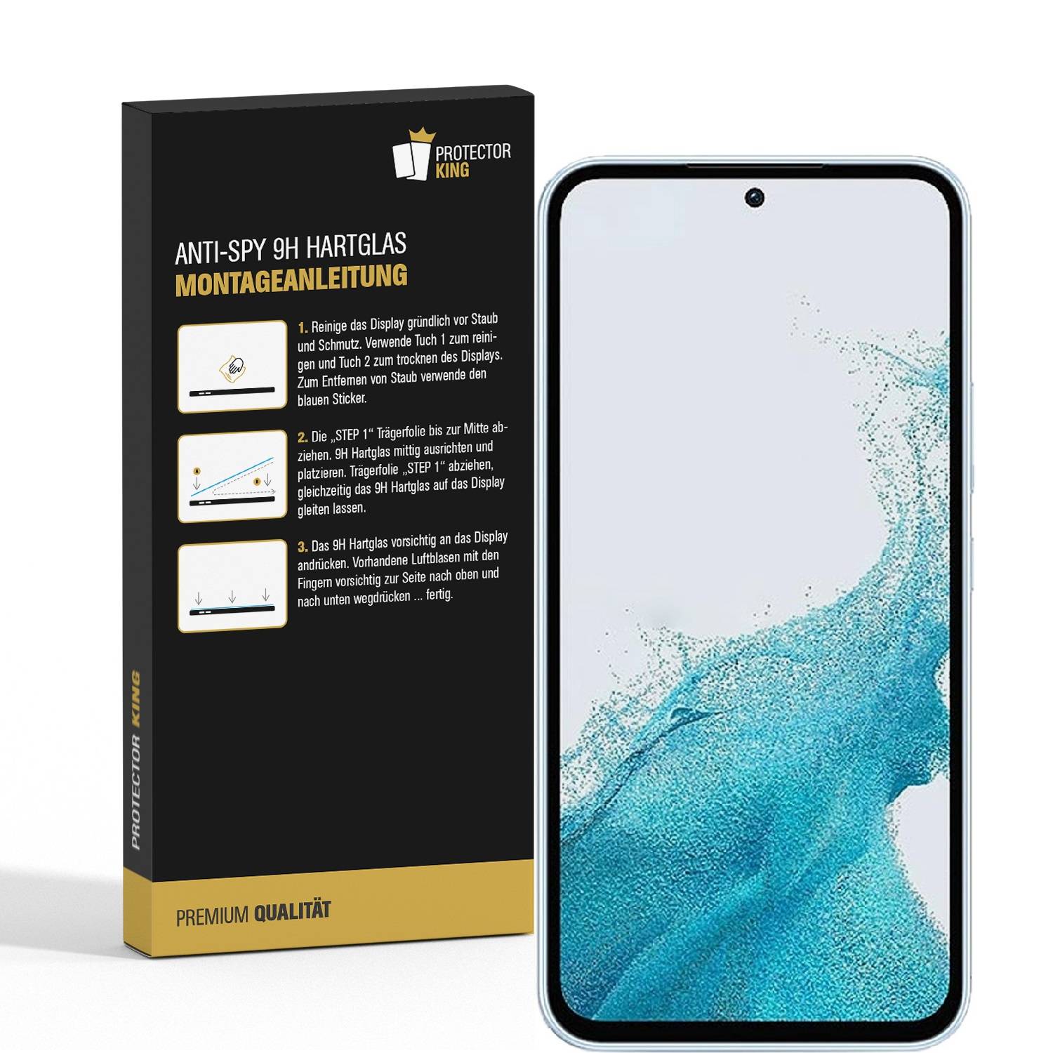 5x Blickschutz 9H Panzerhartglas für Samsung Galaxy A54 5G Anti-Spion Displayschutz Panzerfolie Schutzfolie echtes Tempered Panzerglas Schutzglas