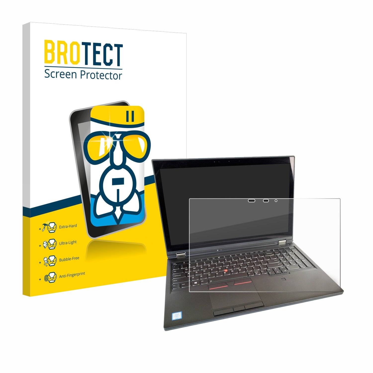 BROTECT AirGlass Glas Panzer-Folie für Lenovo ThinkPad P52 Touch Mobile Workstation -