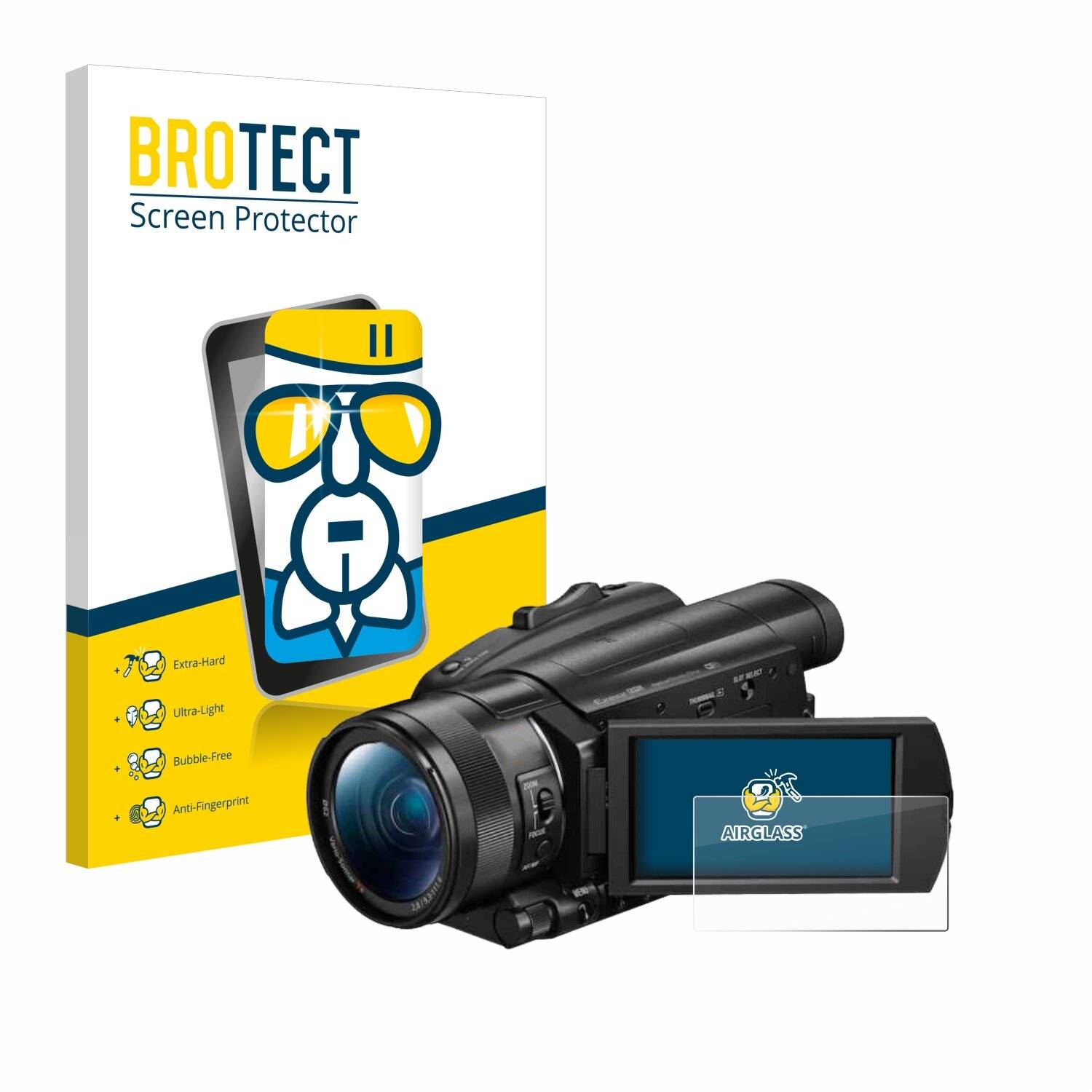 BROTECT AirGlass Glas Panzer-Folie für Sony FDR-AX700 -