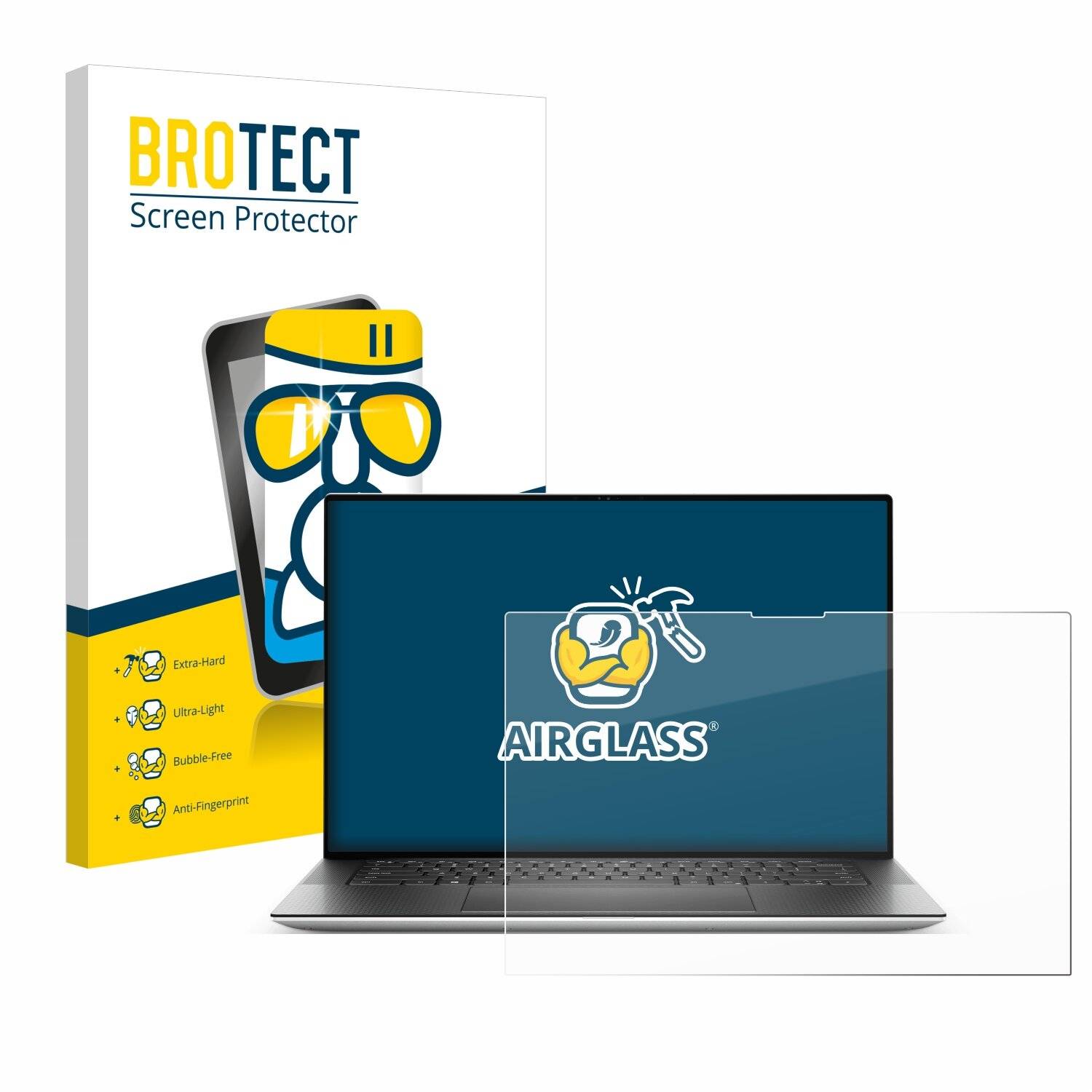 BROTECT AirGlass Glas Panzer-Folie für Dell XPS 15 9530 Touch -