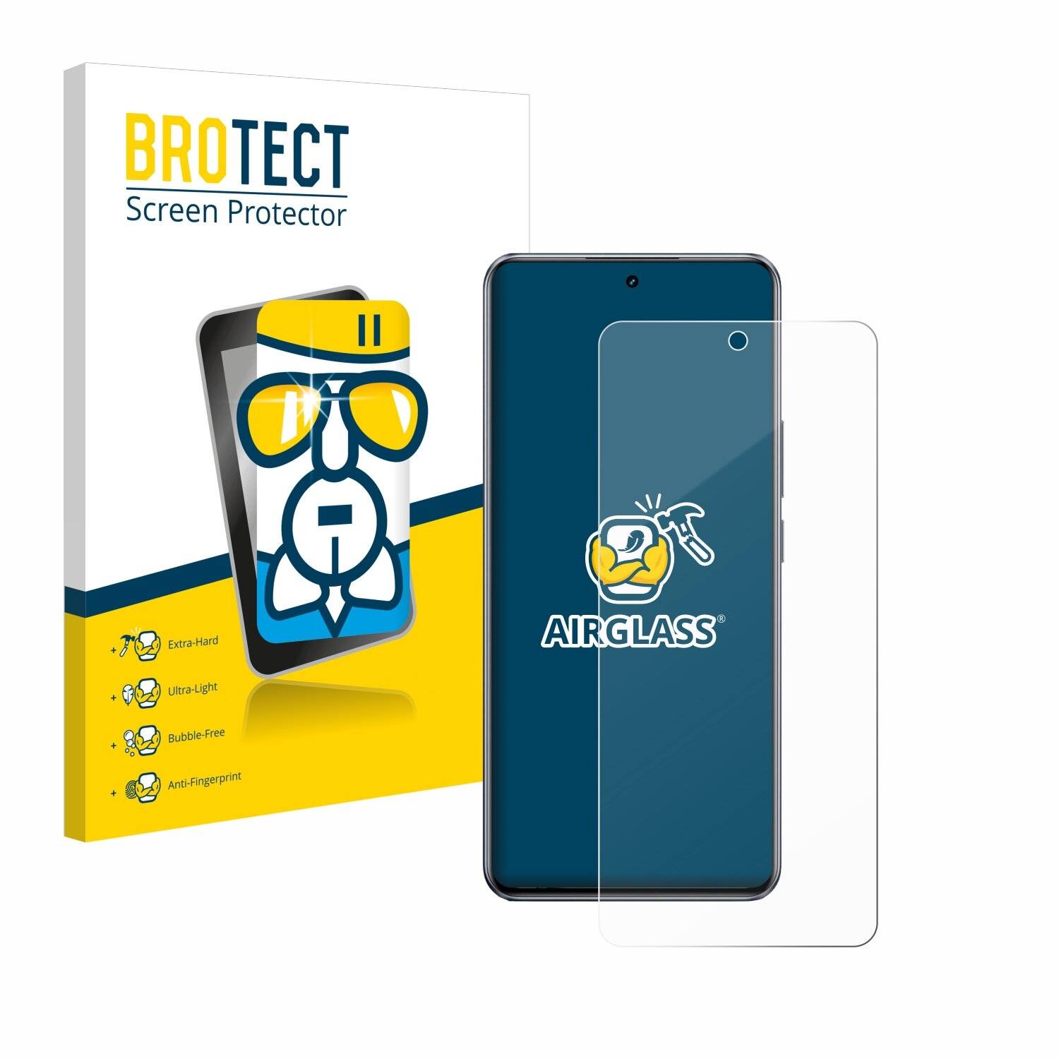 BROTECT AirGlass Glas Panzer-Folie für realme GT5 240W -