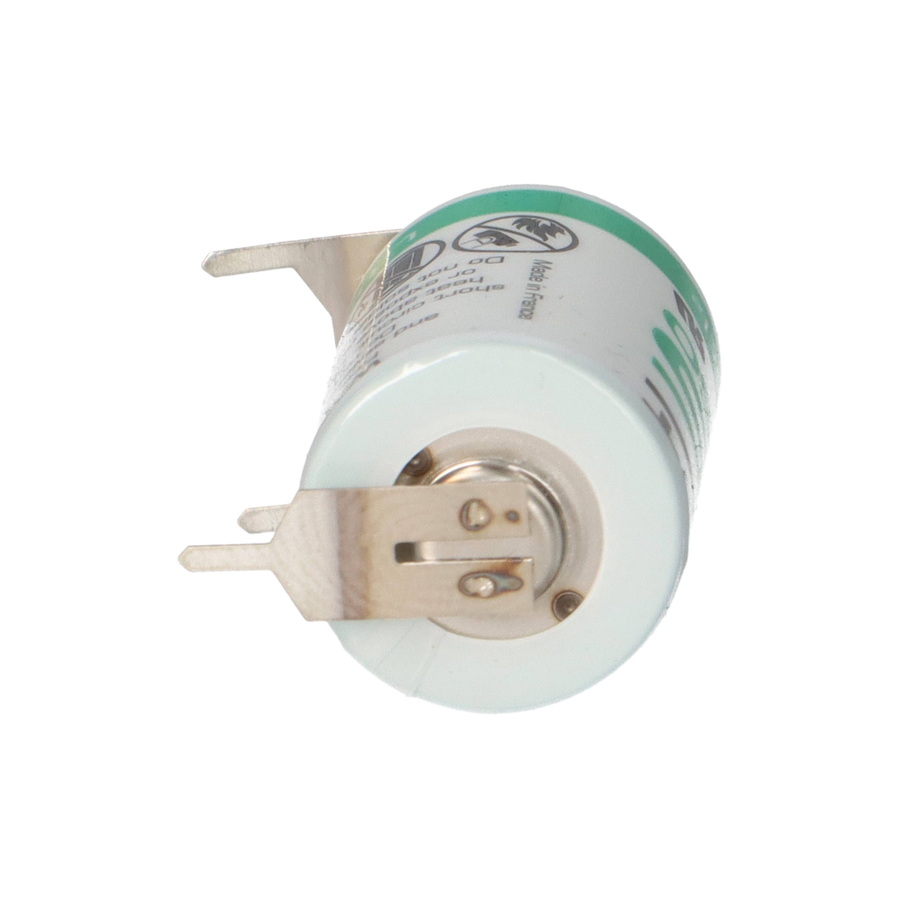 Saft LS14250-3PF 3,6V 1,2Ah 1/2AA Li-SOCl₂ – 3 Printpins +/--