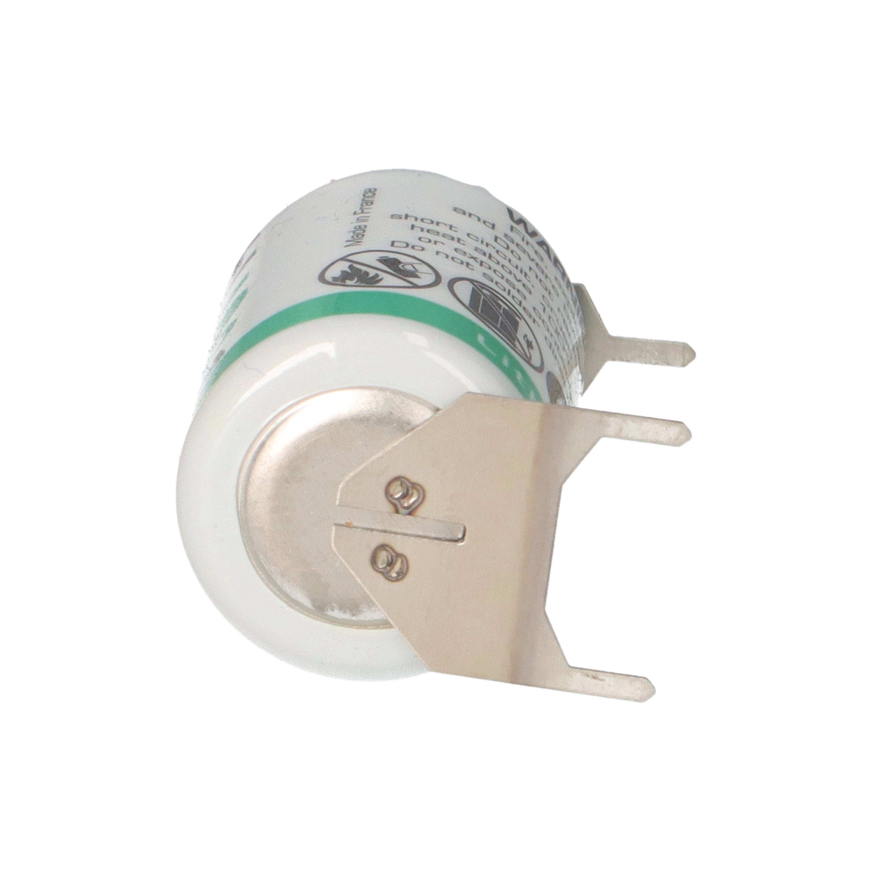 Saft LS14250-3PF 3,6V 1,2Ah 1/2AA Li-SOCl₂ – 3 Printpins +/--