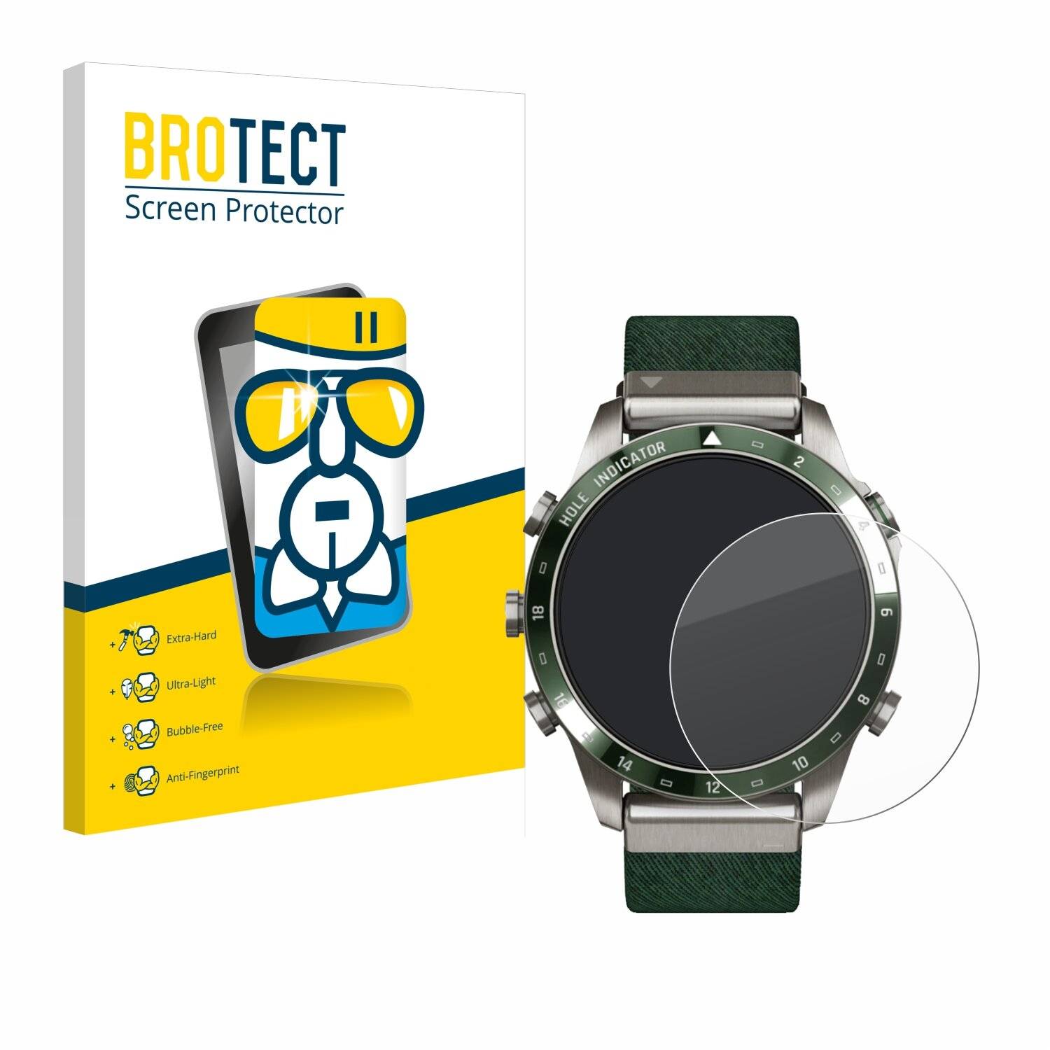 BROTECT AirGlass Glas Panzer-Folie für Garmin Marq Golfer Gen 2 -