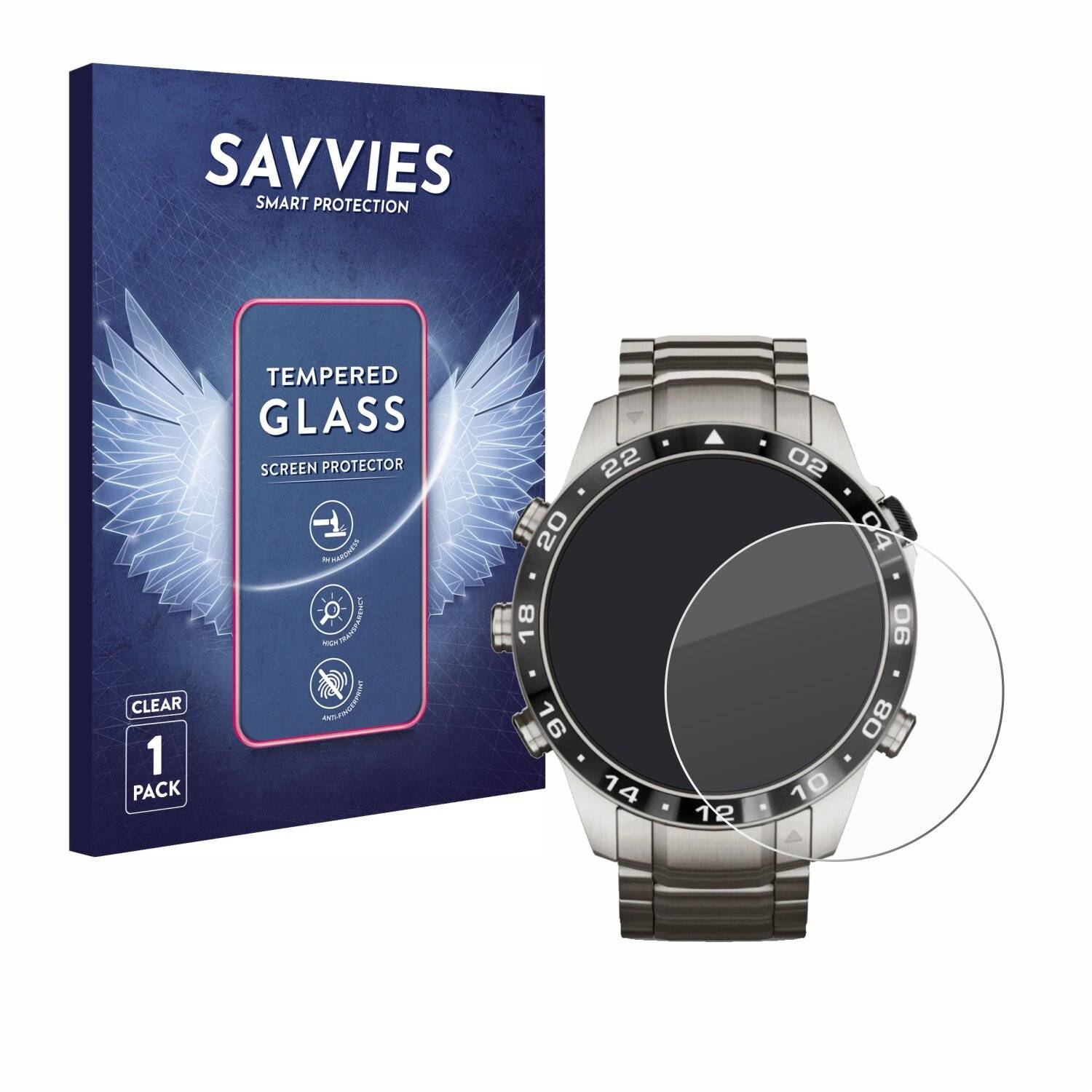 Savvies Clear Schutzglas für Garmin Marq Aviator Gen