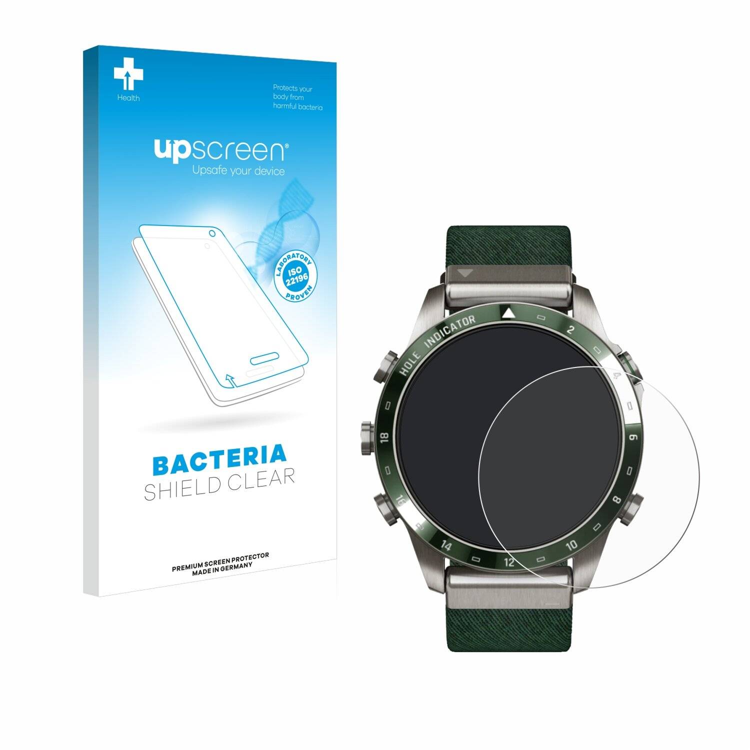 upscreen Bacteria Shield Schutzfolie für Garmin Marq Golfer Gen 2 -