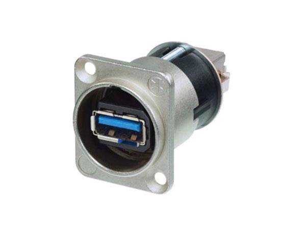 NEUTRIK - Reversibler USB 3.0 Gender Changer (Typ A und B) - vernickeltes D-Gehäuse