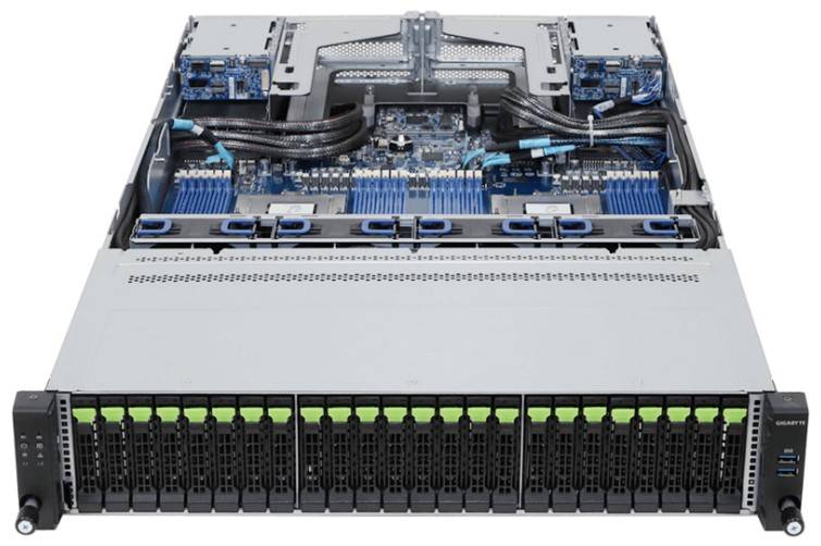 Gigabyte Rack Server R283-Z96 rev. AAE1 2U Dual Sockel SP5 R283-Z96-AAE1 - Serve